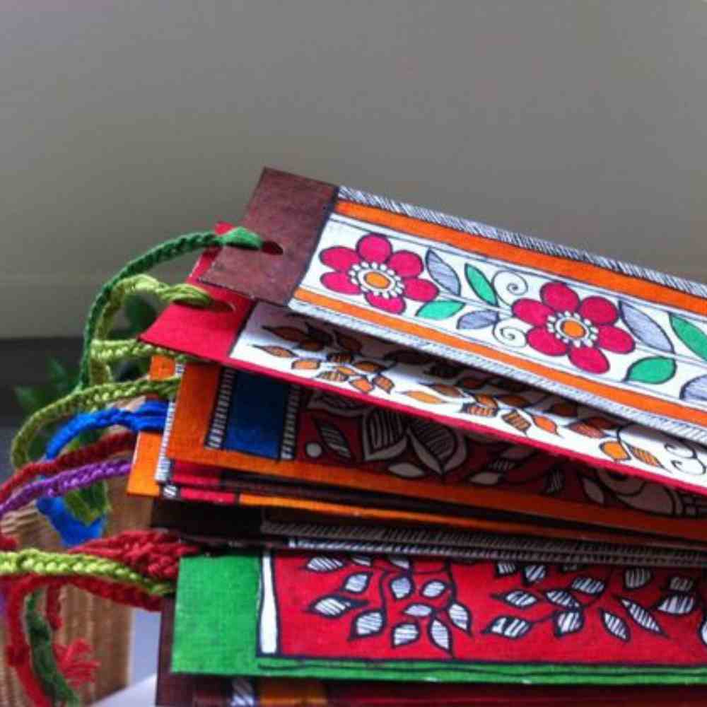 Tussar Saree with Madhubani Bride, Doli, and Kaahar Painting