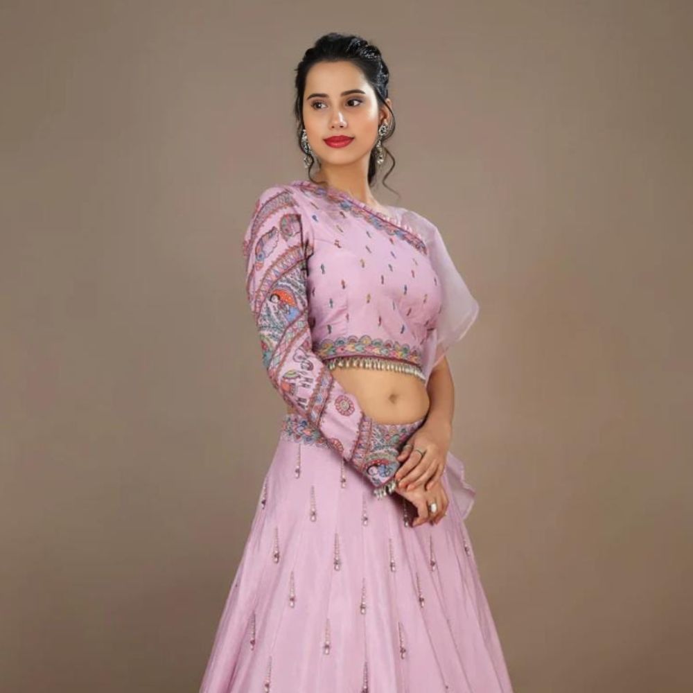 Lavender Royale Handcrafted Lehenga 